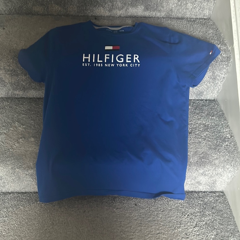 Blue Tommy Hilfiger T- shirt for sale.